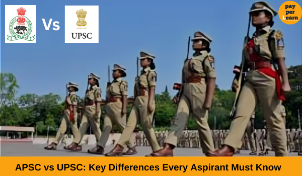 APSC vs UPSC: Key Differences Every Aspirant Must Know- APSC vs UPSC, UPSC vs APSC difference, Assam Public Service Commission vs Union Public Service Commission, which is better APSC or UPSC, APSC exam preparation, UPSC exam comparison, PayPerLearn,